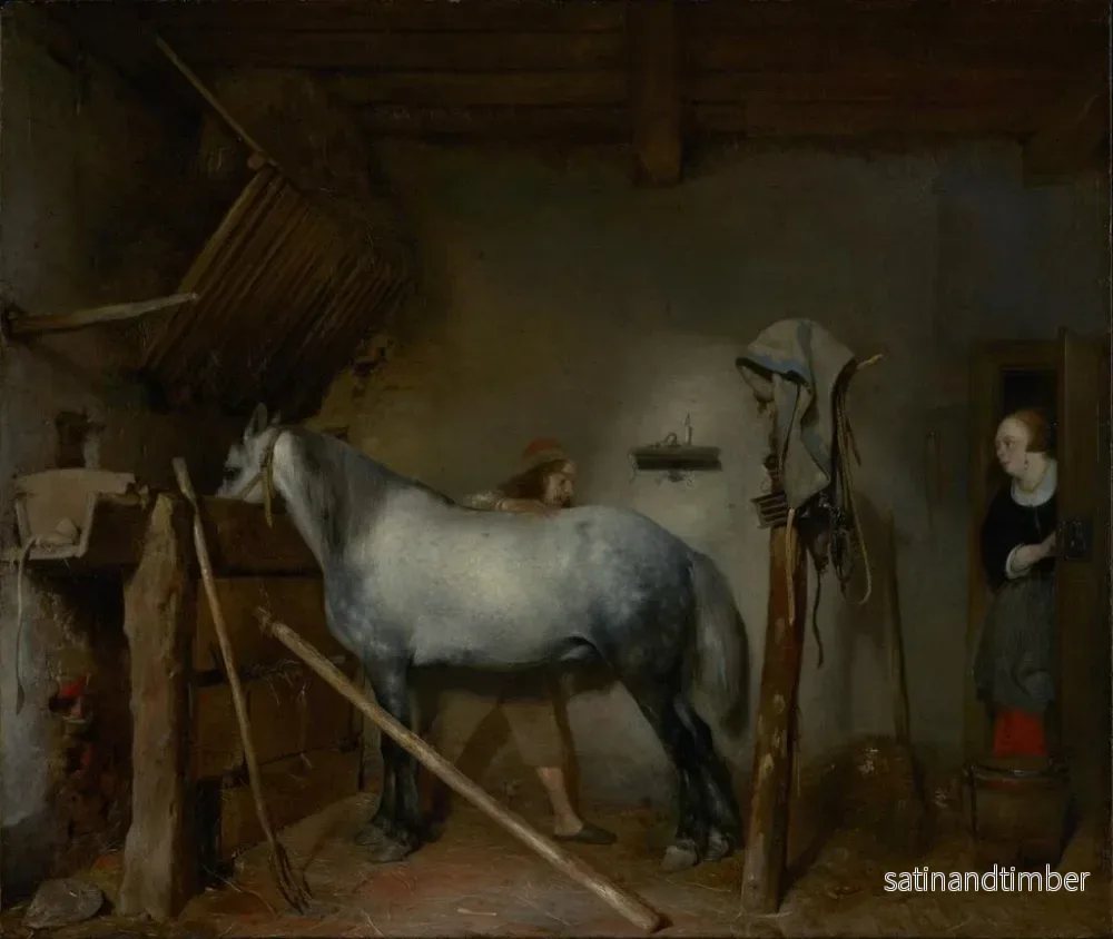Reproduktion av målningen Stallet - Gerard ter Borch - Bild 2