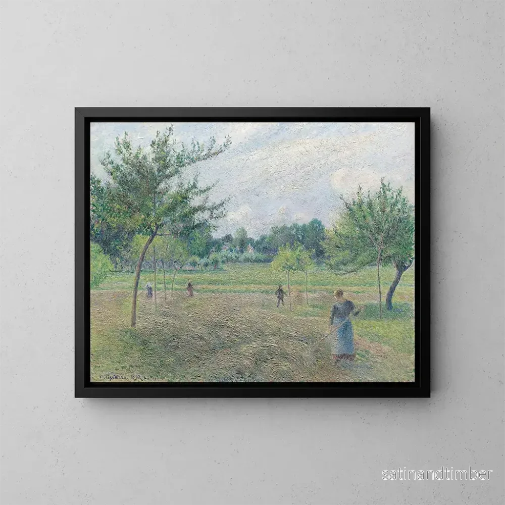 Reproduktion av målningen Fauchage à Ragny - Camille Pissarro