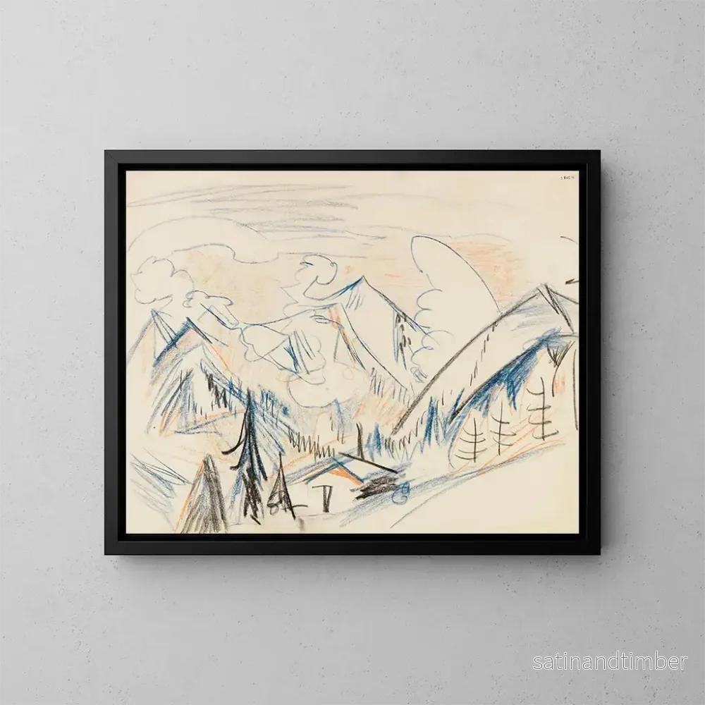 Reproduktion av målningen Stafelalp – Ernst Ludwig Kirchner Reproduktion av målningen Stafelalp – Ernst Ludwig Kirchner