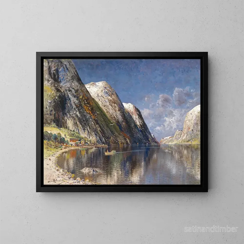 Reproduktion av målningen Fjord de Drontheim - Karl Kaufmann