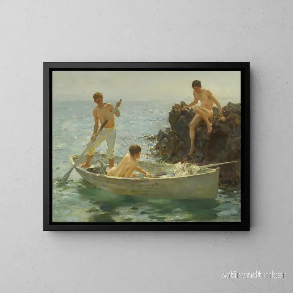 Reproduktion av målningen La Baie des Bains - Henry Scott Tuke