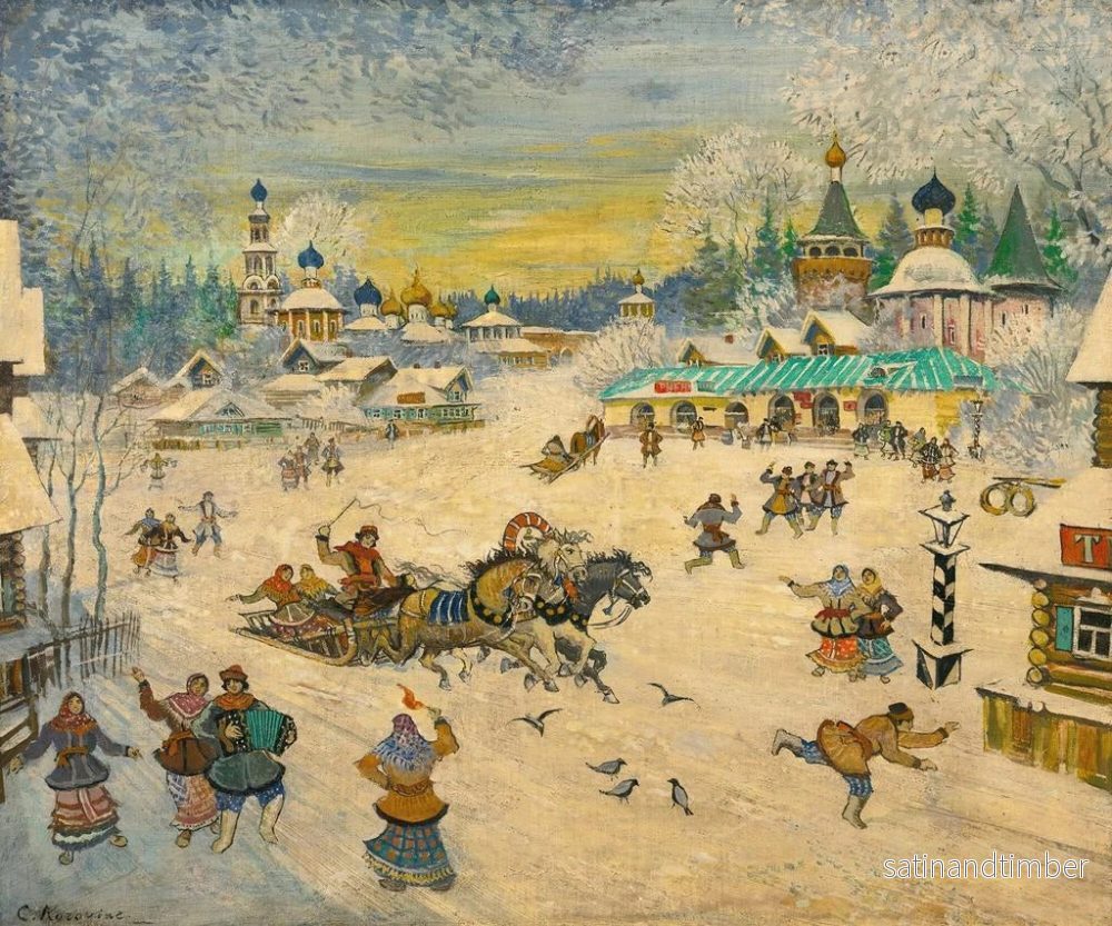 Reproduktion av målningen Place du village - Konstantin Alexeïevitch Korovine - Bild 2