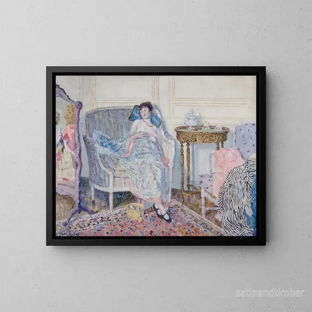 Reproduktion av målningen i boudoiren - Frederick Carl Frieseke