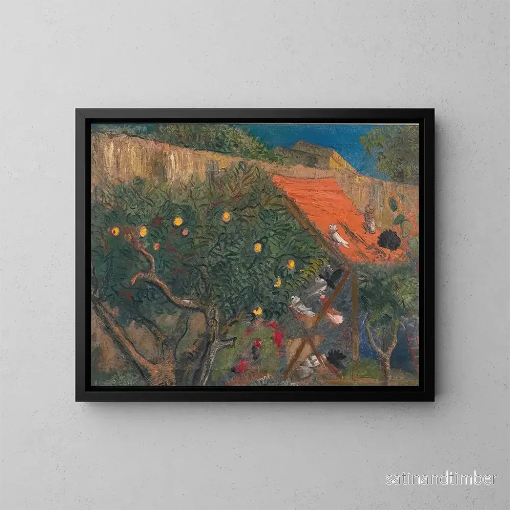 Reproduktion av målningen I trädgården - Boris Grigoriev