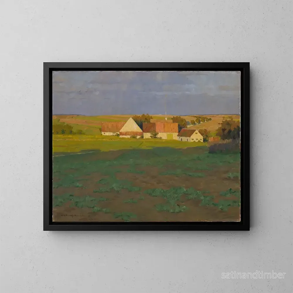 Reproduktion av målningen Höstkväll i Dachau - Gustav Heinrich Münch