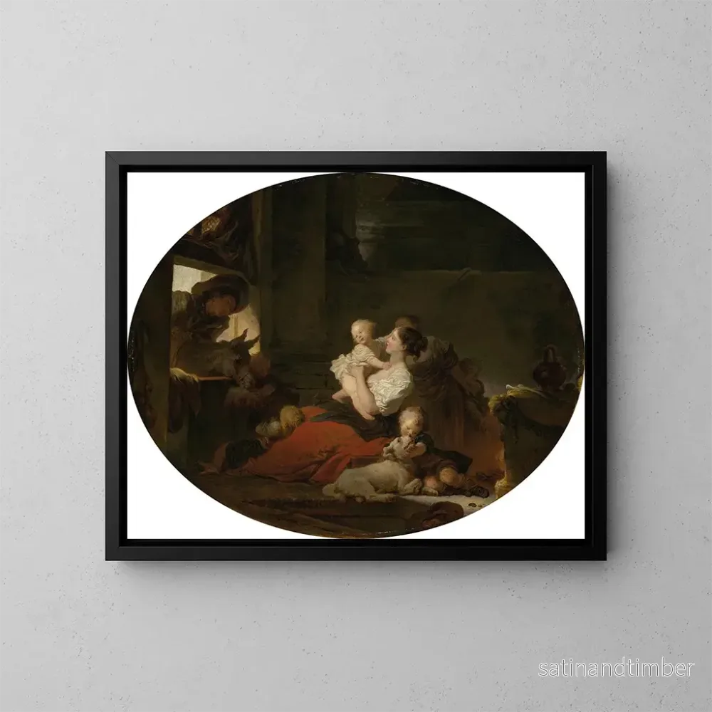Reproduktion av målningen La Famille heureuse – Jean-Honoré Fragonard Reproduktion av målningen La Famille heureuse – Jean-Honoré Fragonard