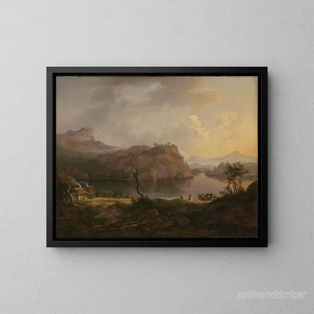 Reproduktion av målningen Landskapsbild med ett dött träd - Johan Christian Dahl