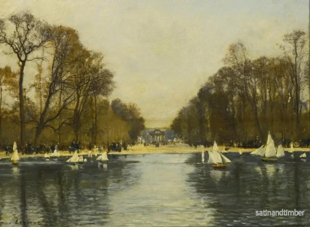 Reproduktion av målningen Les jardins des Tuileries à Paris - Edme-Emile Laborne - Bild 2