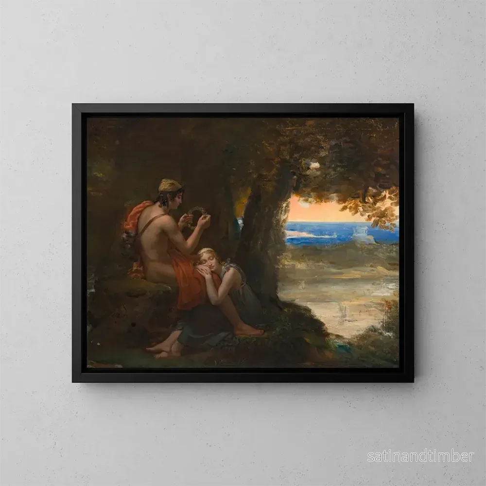 Reproduktion av målningen Daphnis och Chloe - François Gérard