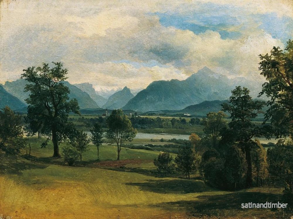 Reproduktion av målningen Vue sur Liefering - Friedrich August Matthias Gauermann - Bild 2