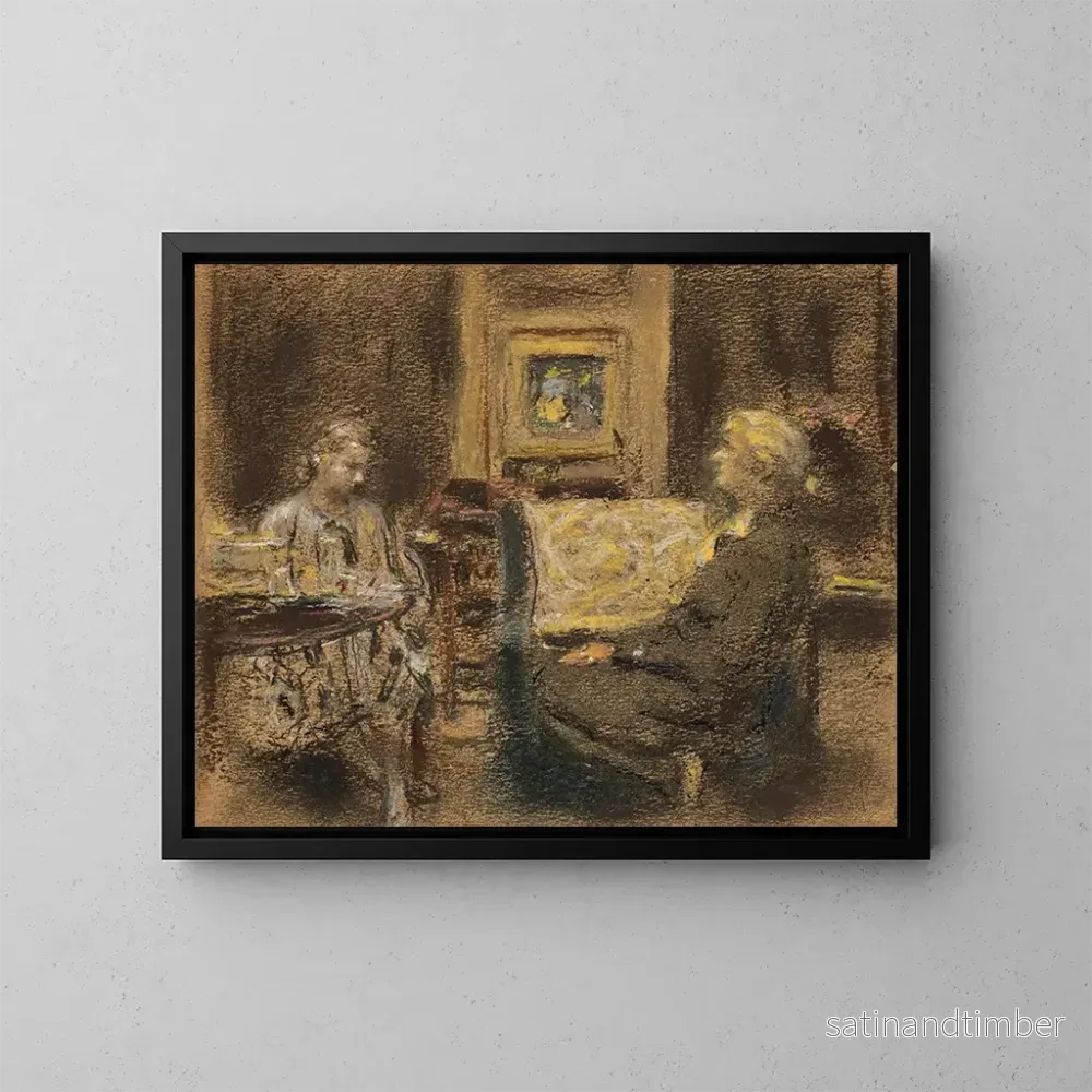 Reproduktion av målningen La Lionne d'histoire - Édouard Vuillard