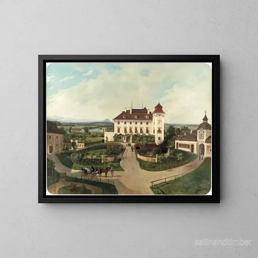 Reproduktion av målningen Château de Lichtenegg nära Wels - Ferdinand Lepié