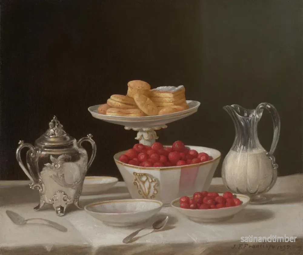 Reproduktion av målningen F Nature morte de desserts - John F. Francis - Bild 2
