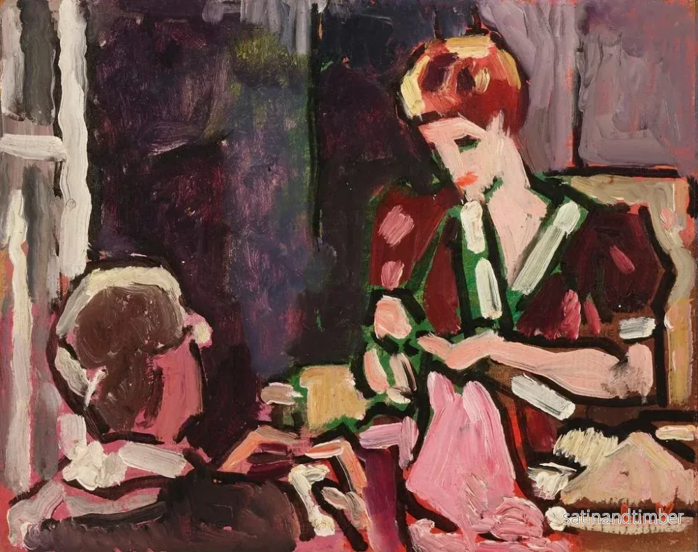 Reproduktion av målningen Ung kvinna som syr - Louis Valtat - Bild 2