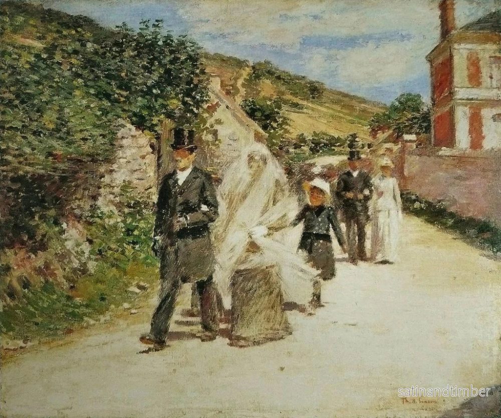 Reproduktion av målningen La Marche nuptiale - Theodore Robinson - Bild 2