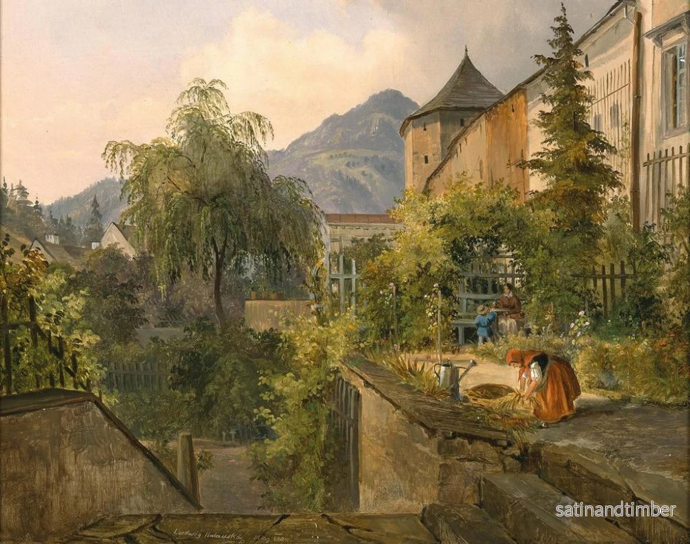 Reproduktion av målningen En trädgårdsidyll - Ludwig Halauska - Bild 2