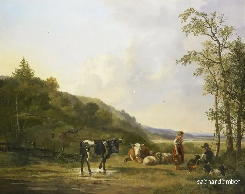 Reproduktion av målningen Landskap med herdar och boskap - Pieter Gerardus van Os - Bild 2