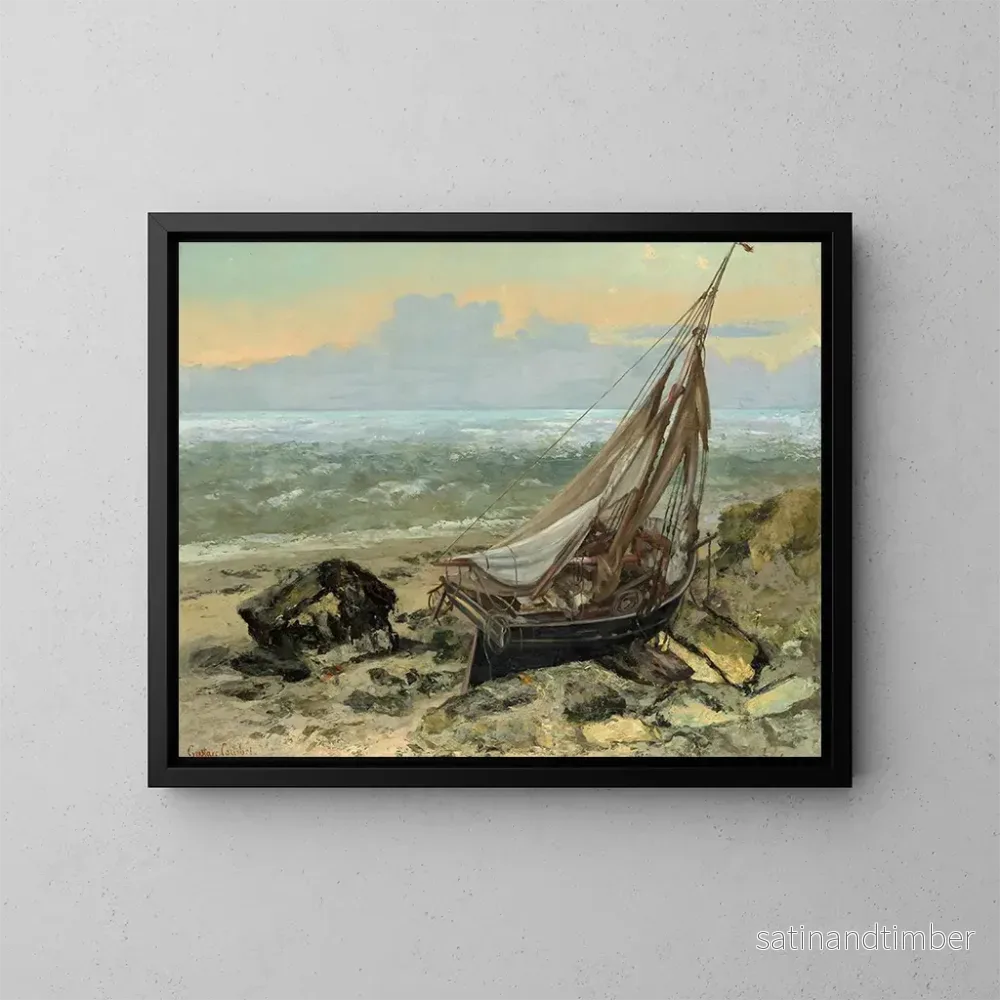 Reproduktion av målningen Fiskebåten - Gustave Courbet