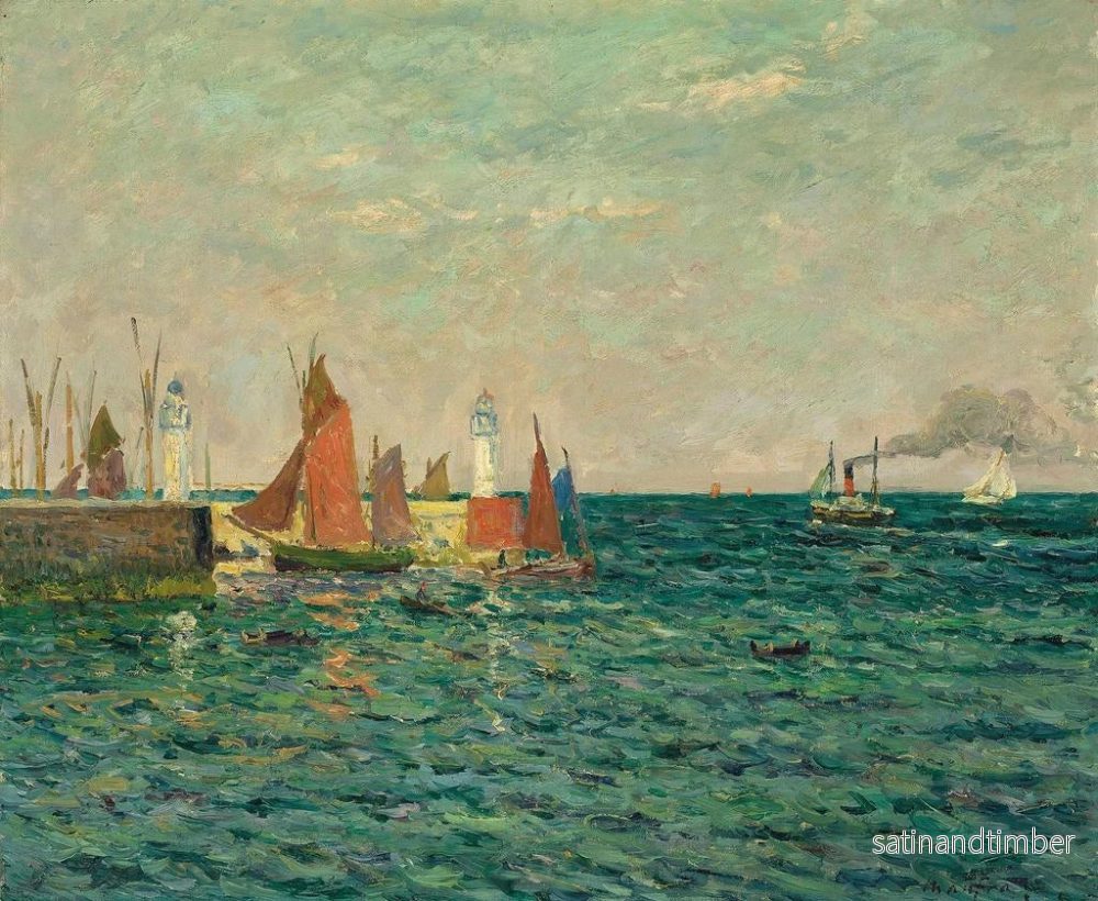 Reproduktion av målningen Entrée du port de Palais - Maxime Maufra - Bild 2