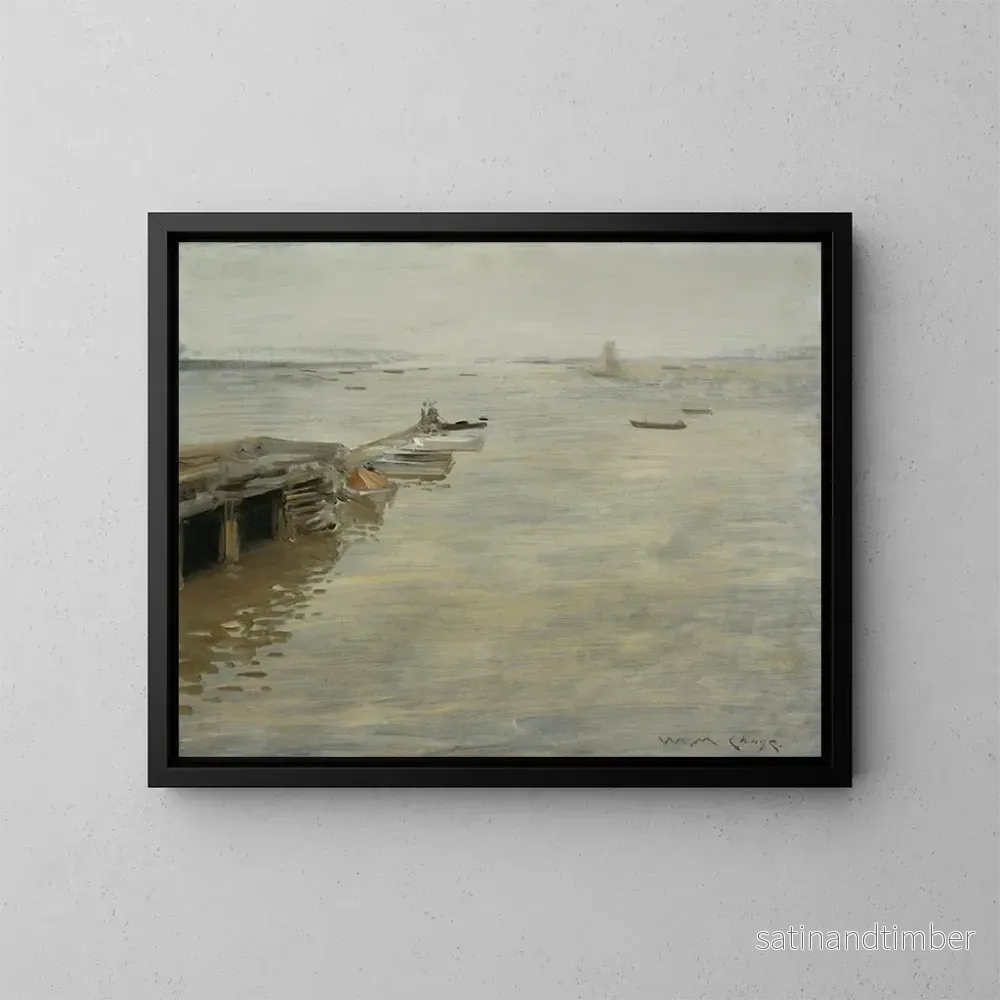 Reproduktion av målningen En grå dag - William Merritt Chase