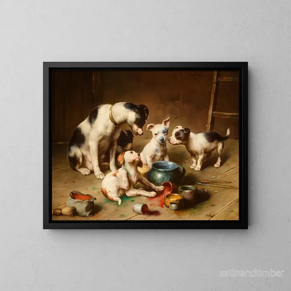 Reproduktion av målningen Artistes en herbe - Carl Reichert