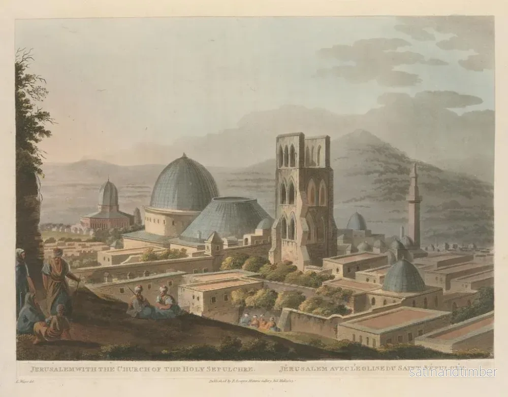 Reproduktion av målningen Jerusalem med Heliga Gravkyrkan - Luigi Mayer - Bild 2
