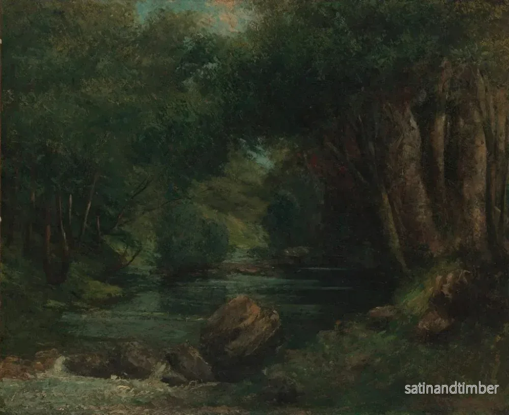 Reproduktion av målningen En bäck i skogen - Gustave Courbet - Bild 2