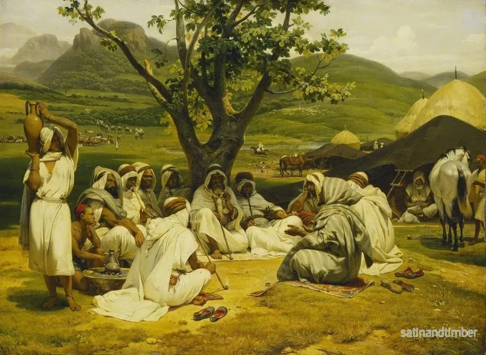 Reproduktion av målningen Le conteur arabe - Horace Vernet - Bild 2