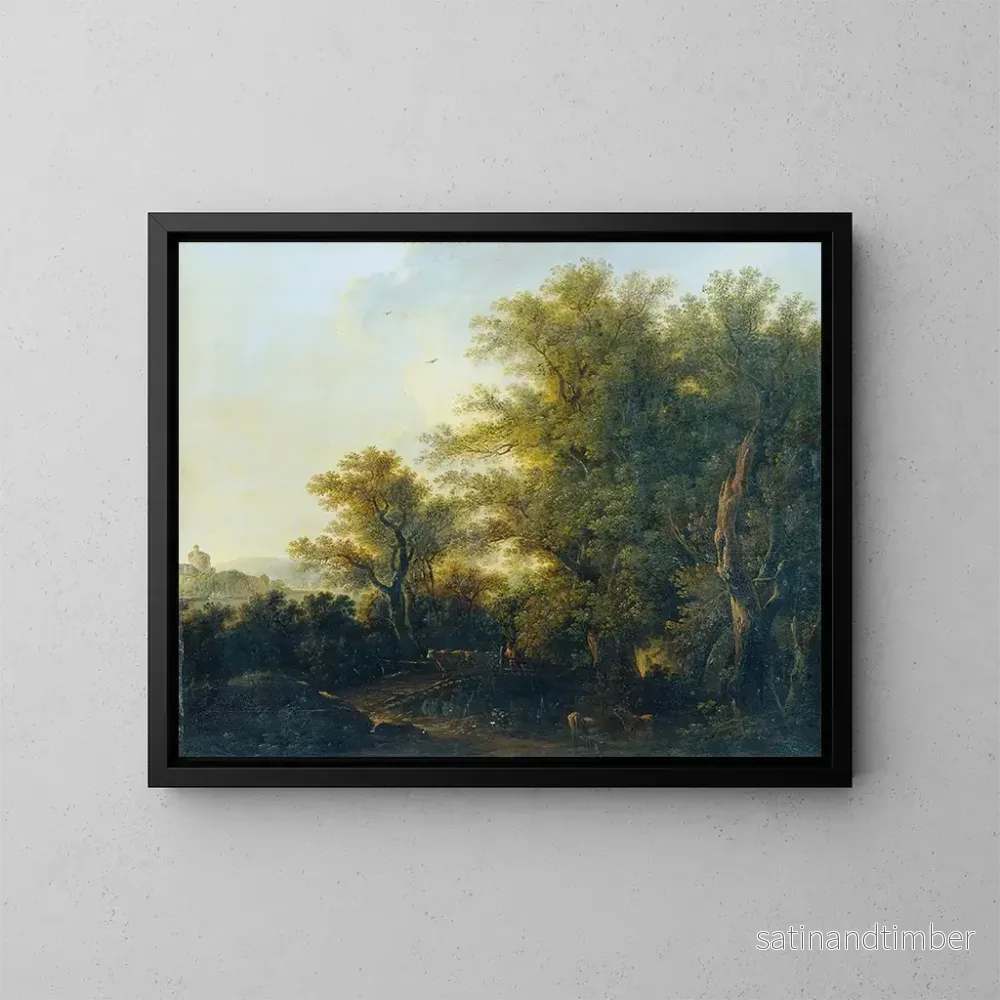 Reproduktion av målningen Ute ur skogen - Johann Josef Schindler