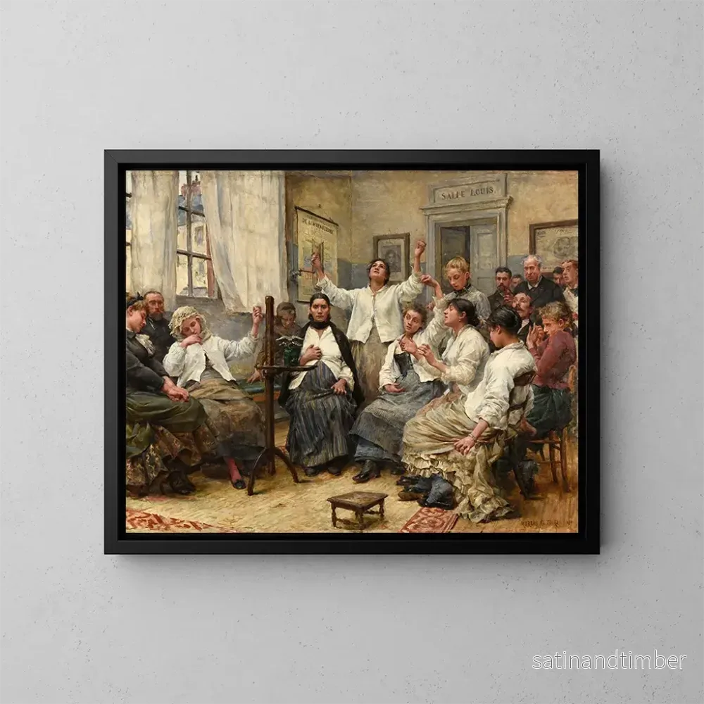 Reproduktion av målningen Les Factions de la Charité - Georges Moreau de Tours