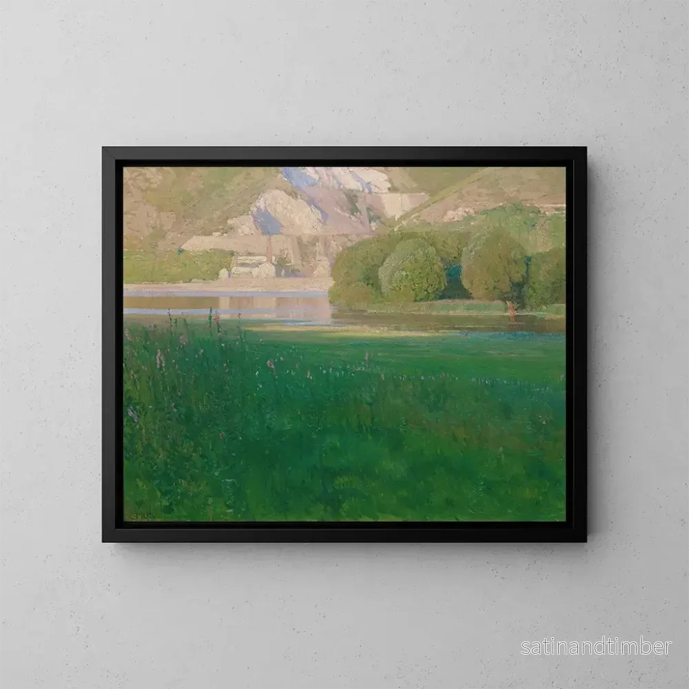 Reproduktion av målningen Skymning vid Donaubanken - Carl Moll