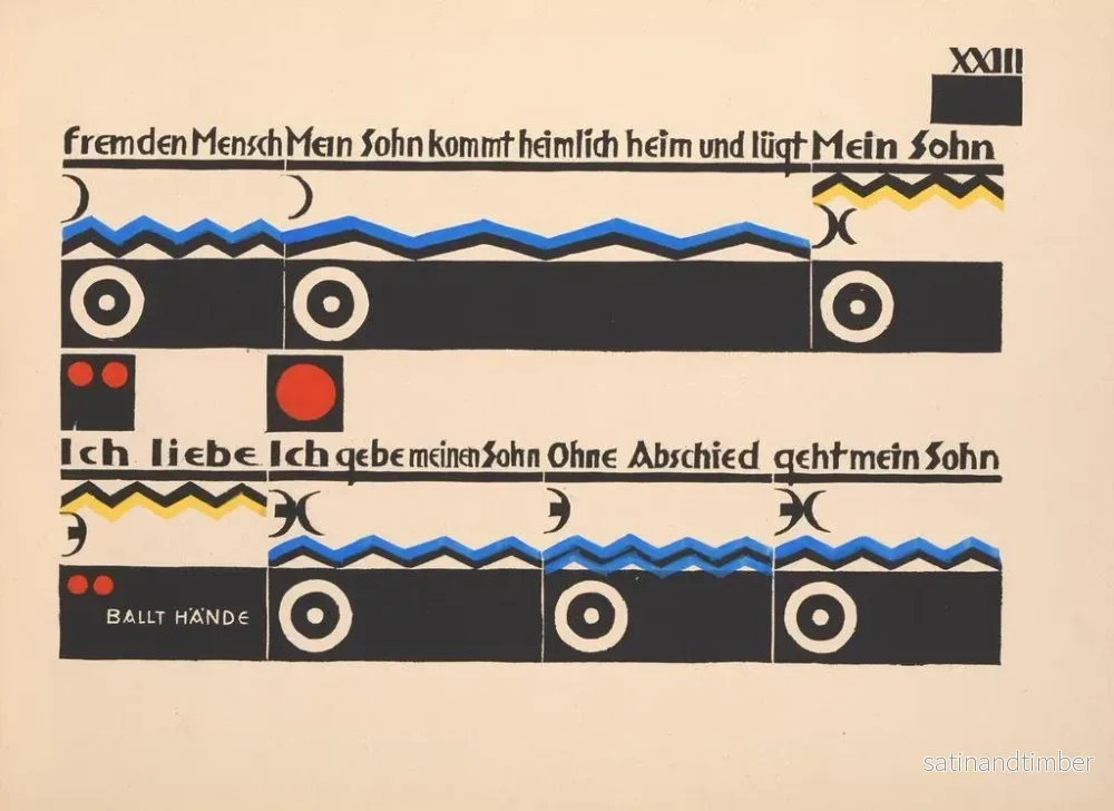 Reproduktion av målningen Blad utan titel XXIII - Lothar Schreyer - Bild 2
