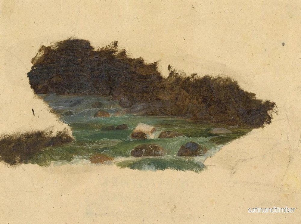 Reproduktion av målningen Detaljerad studie av en bäck - Johann Matthias Ranftl - Bild 2