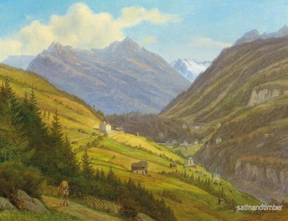 Reproduktion av målningen Scen från Gasteinertal - Emil Ludwig Lühr - Bild 2