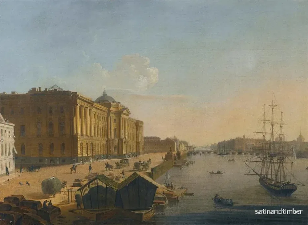 Reproduktion av målningen Vue de l'Académie impériale des beaux-arts de Saint-Pétersbourg - Ecole russe - Bild 2