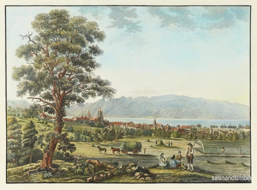 Reproduktion av målningen Vue de Lausanne et du lac Léman - David Alois Schmid - Bild 2