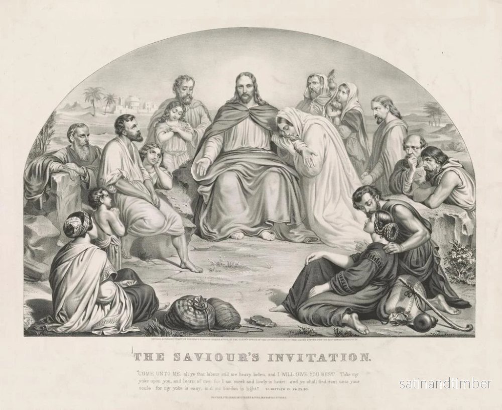 Reproduktion av målningen L'invitation du Sauveur - Currier & Ives - Bild 2