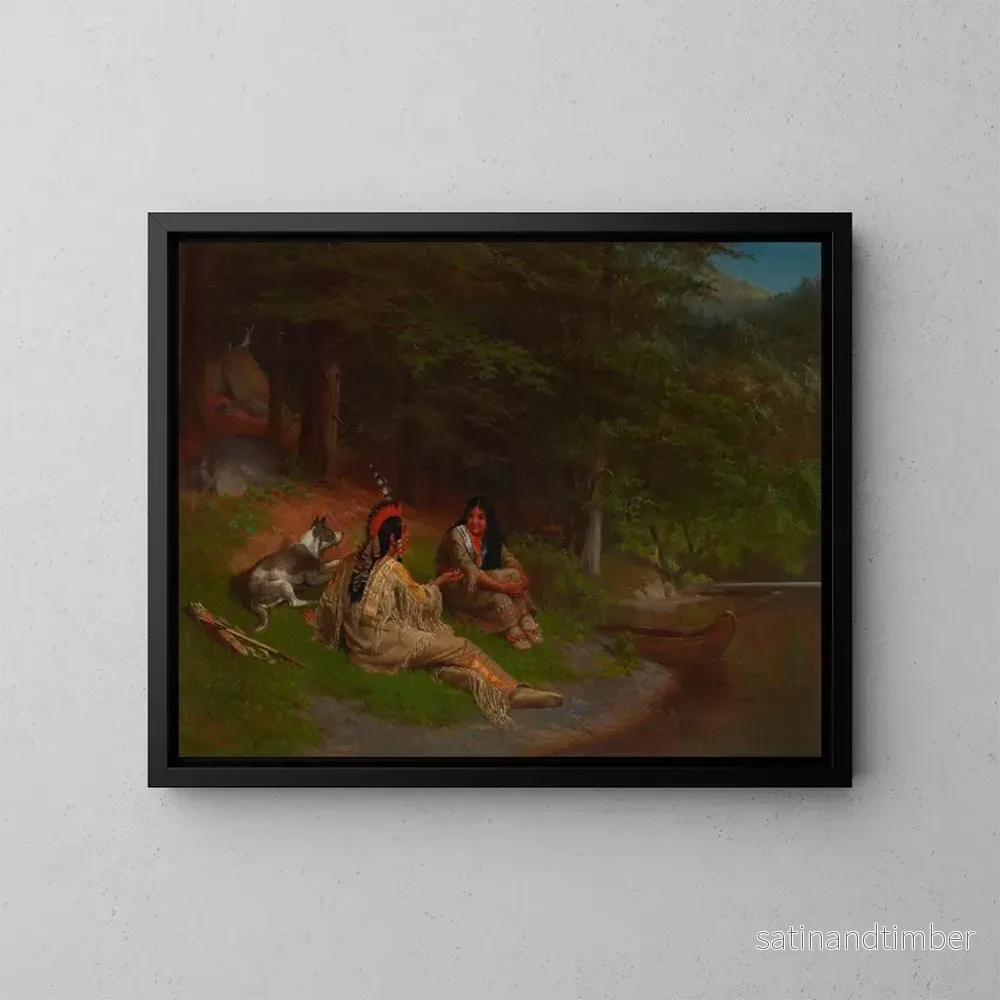 Reproduktion av målningen Idylle indienne - William Holbrook Beard