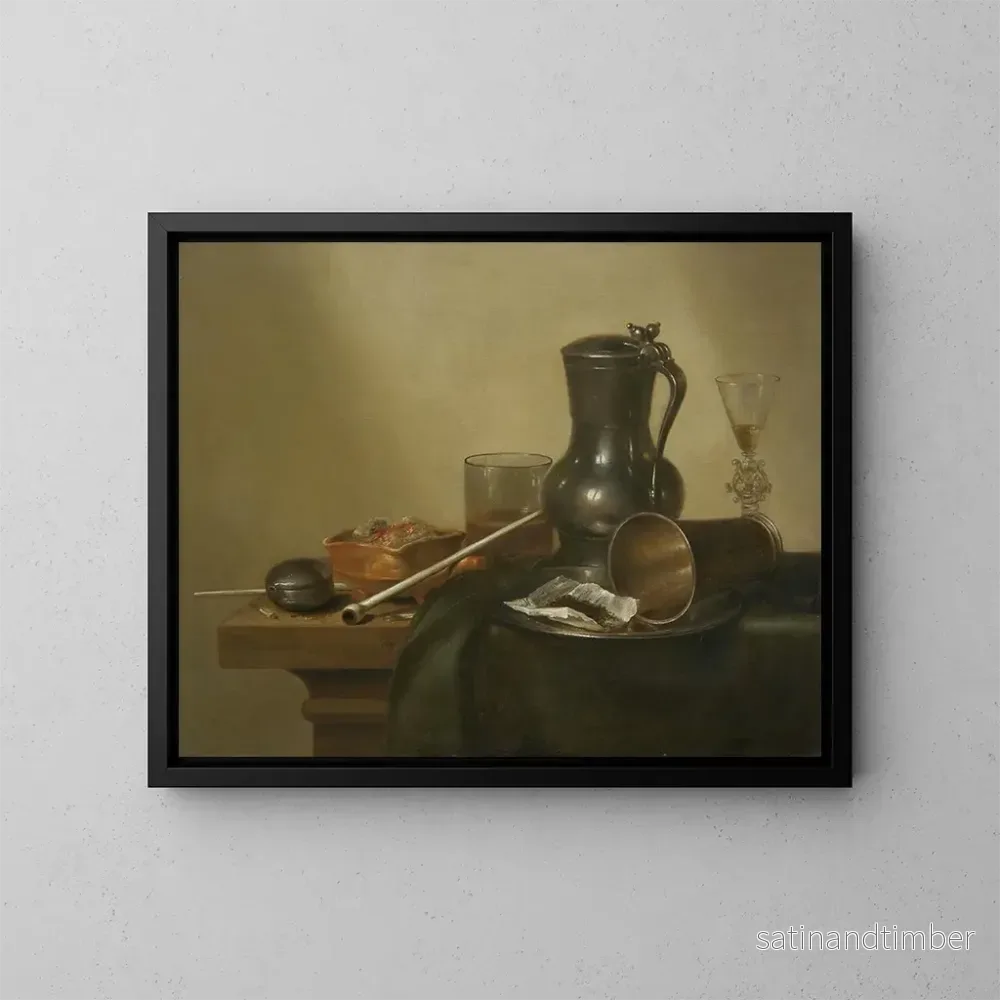 Reproduktion av målningen Naturtavla med tobak - Willem Claesz Heda