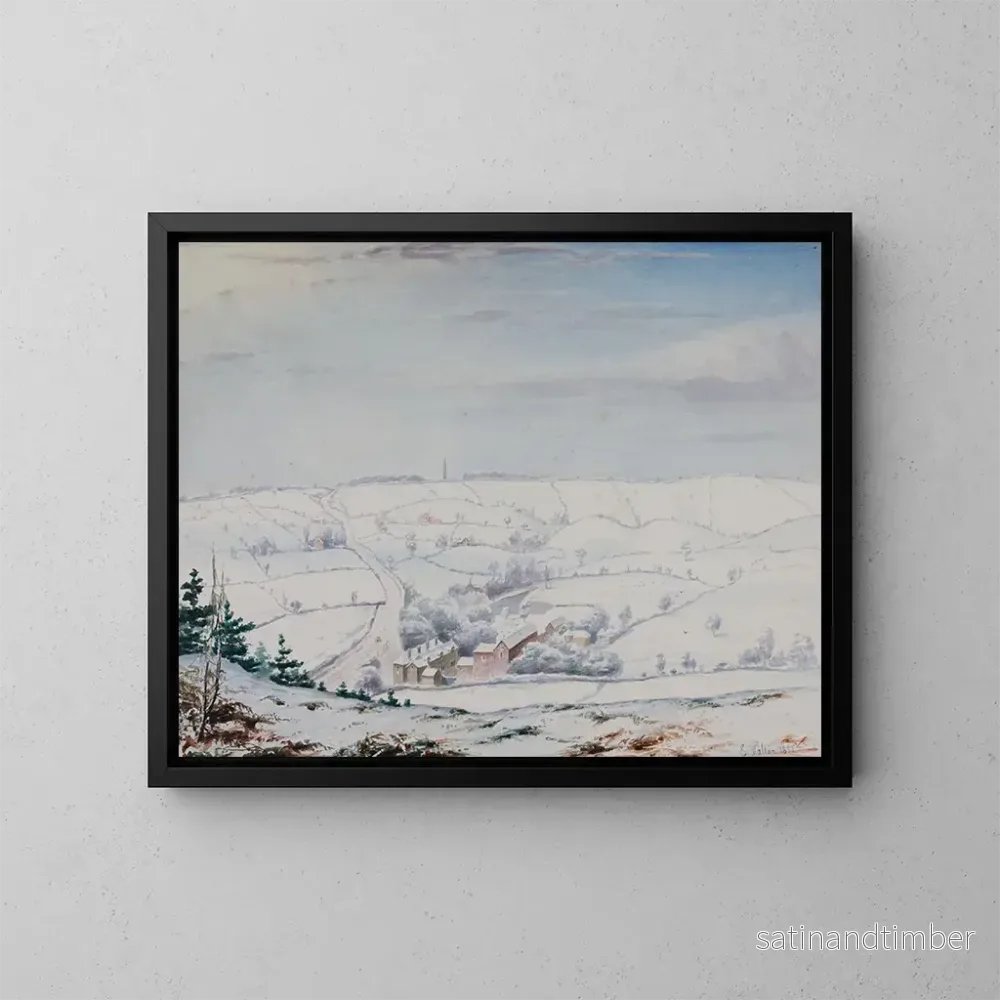 Reproduktion av målningen Sedan Rednal-berget, vinter - Elijah Walton