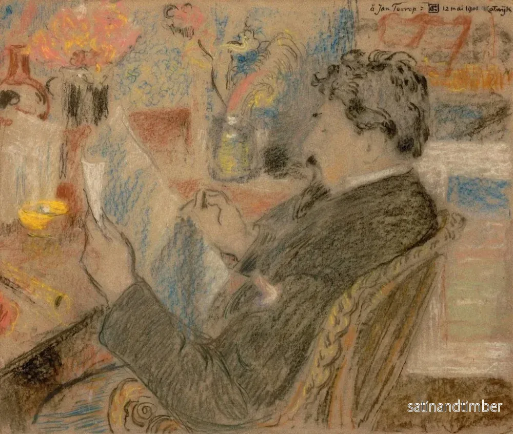 Reproduktion av målningen Portrait de Jan Toorop - Georges Lemmen - Bild 2