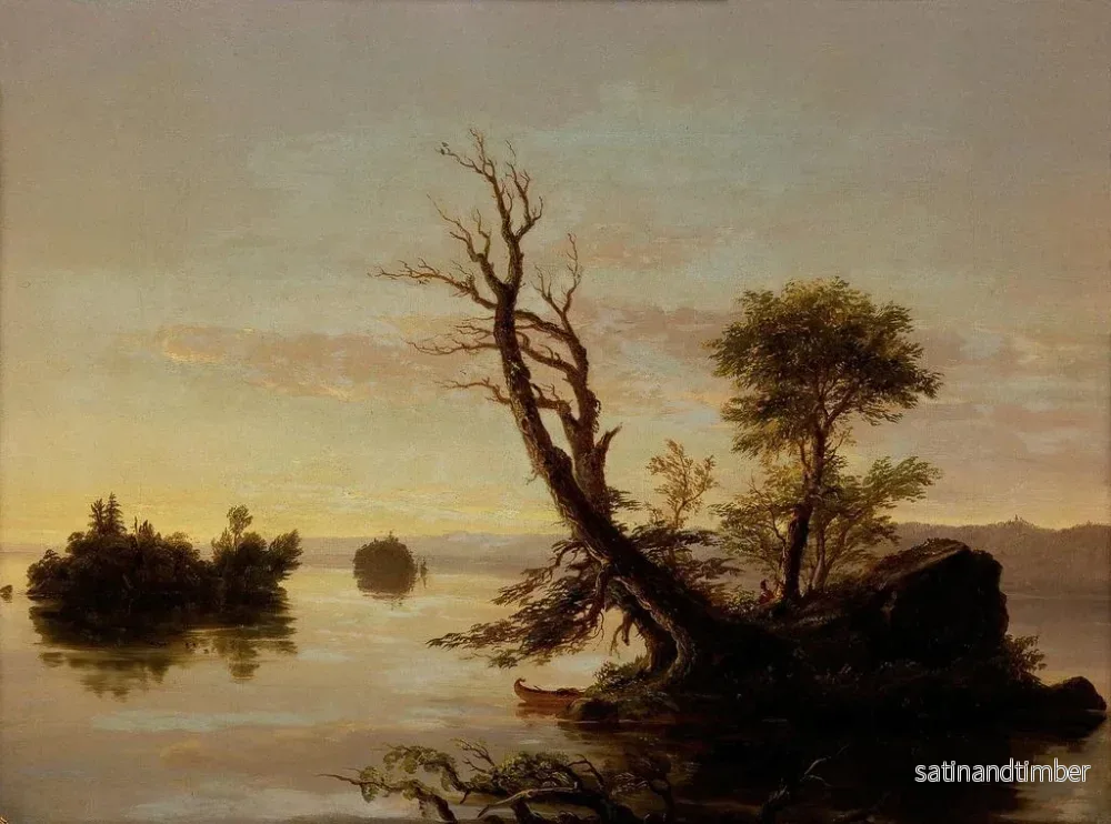Reproduktion av målningen av en amerikansk sjöscen - Thomas Cole - Bild 2
