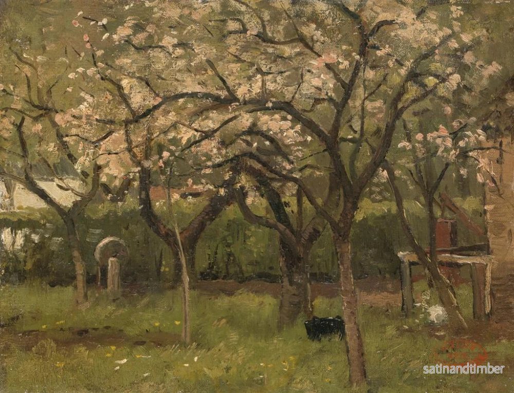 Reproduktion av målningen av blommande träd i en fruktträdgård - Geo Poggenbeek - Bild 2