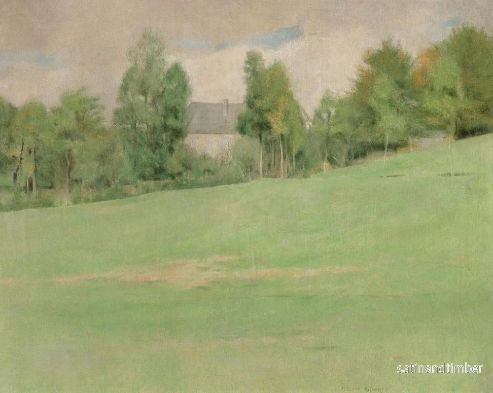 Reproduktion av målningen La venue de l'aube - Fernand Khnopff - Bild 2