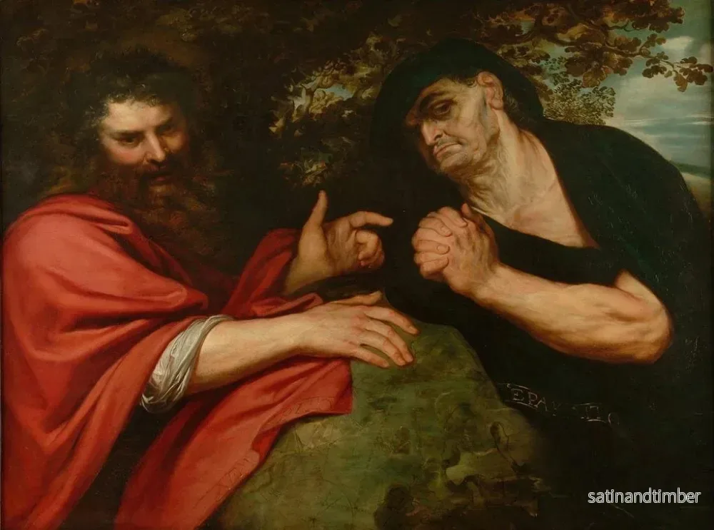 Reproduktion av målningen Démocrite och Héraclite - Peter Paul Rubens - Bild 2