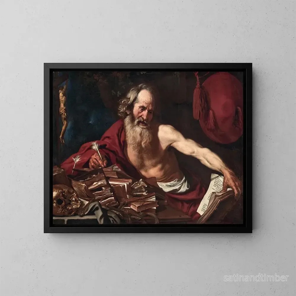 Reproduktion av målningen av Saint Jérôme - Joost van de Hamme