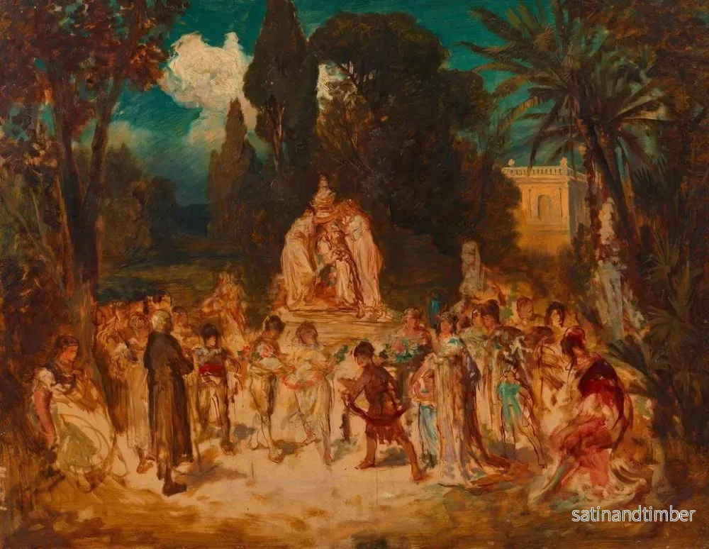 Reproduktion av målningen Hedersgåva till Hans Makart - Ernst Juch - Bild 2
