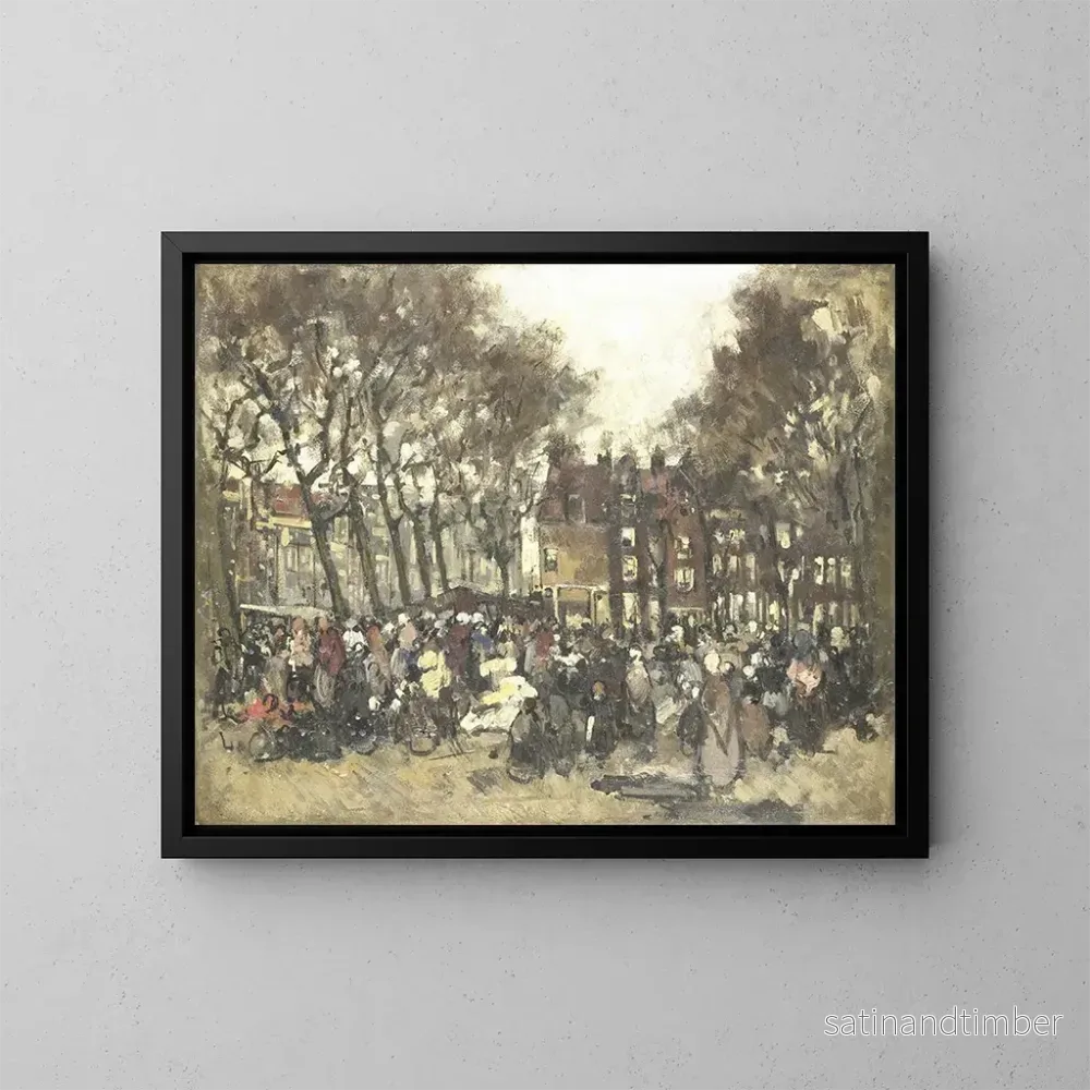 Reproduktion av målningen Le Noordermarkt i Amsterdam – Joannes Barnardus Antonius Maria Westerwoudt Reproduktion av målningen Le Noordermarkt i Amsterdam – Joannes Barnardus Antonius Maria Westerwoudt