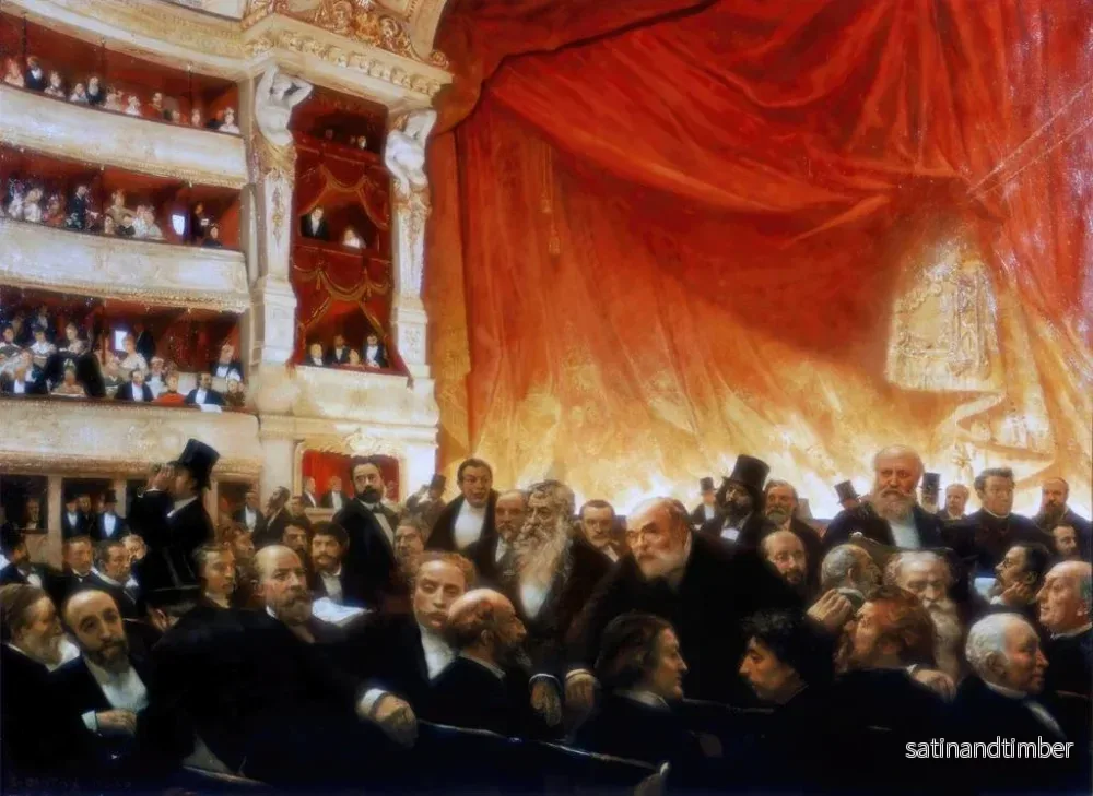 Reproduktion av målningen Intermède vid en premiär på Comédie-Française 1885 - Édouard Dantan - Bild 2