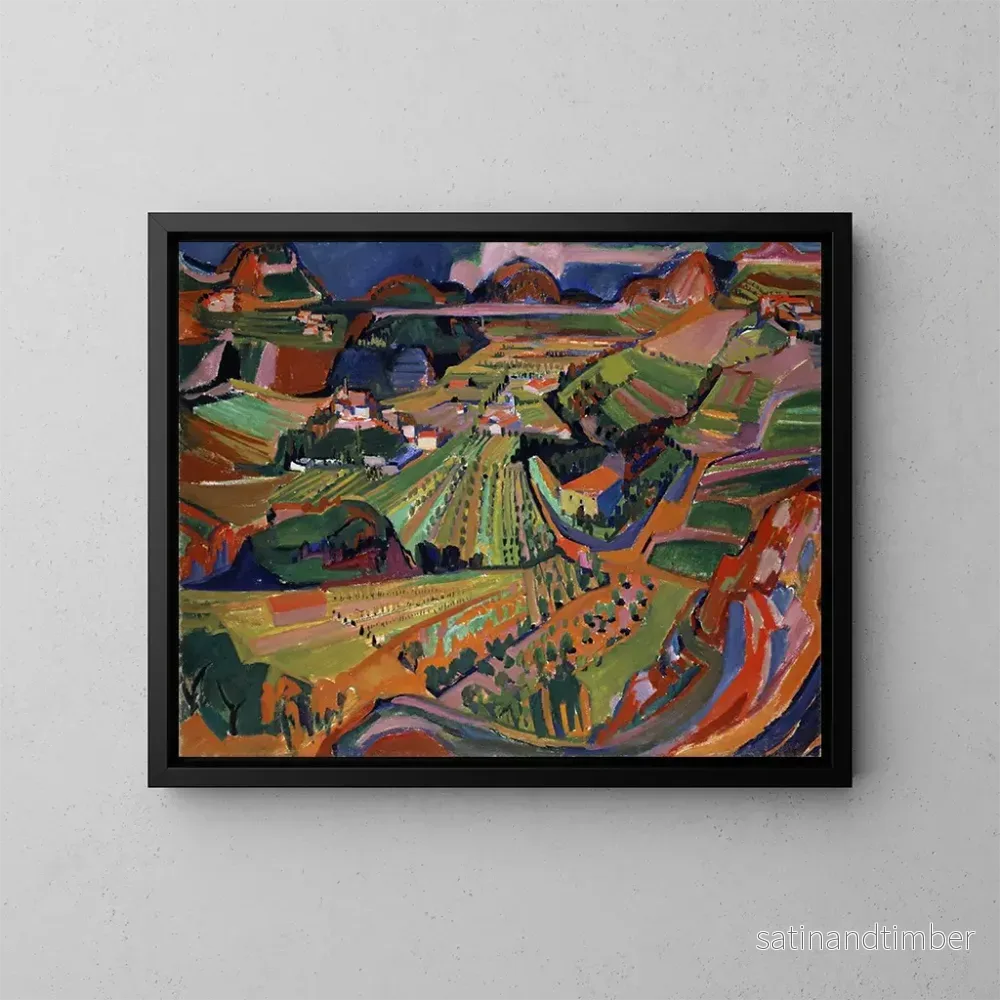 Reproduktion av målningen Landskap i Tessin - Werner Neuhaus